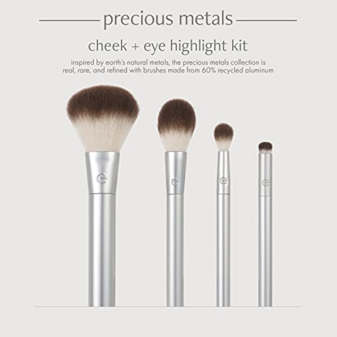 EcoTools Precious Metals 4-Piece Cheek & Eye Highlight Brush Set