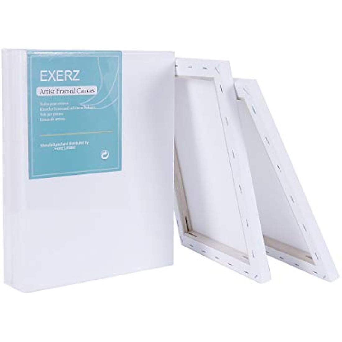 Exerz 40x50cm Pre-Stretched Canvas 4pk | 100% Cotton Triple Primed