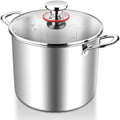 HaWare 10L Tri-Ply Stainless Steel Stock Pot with Glass Lid | Induction