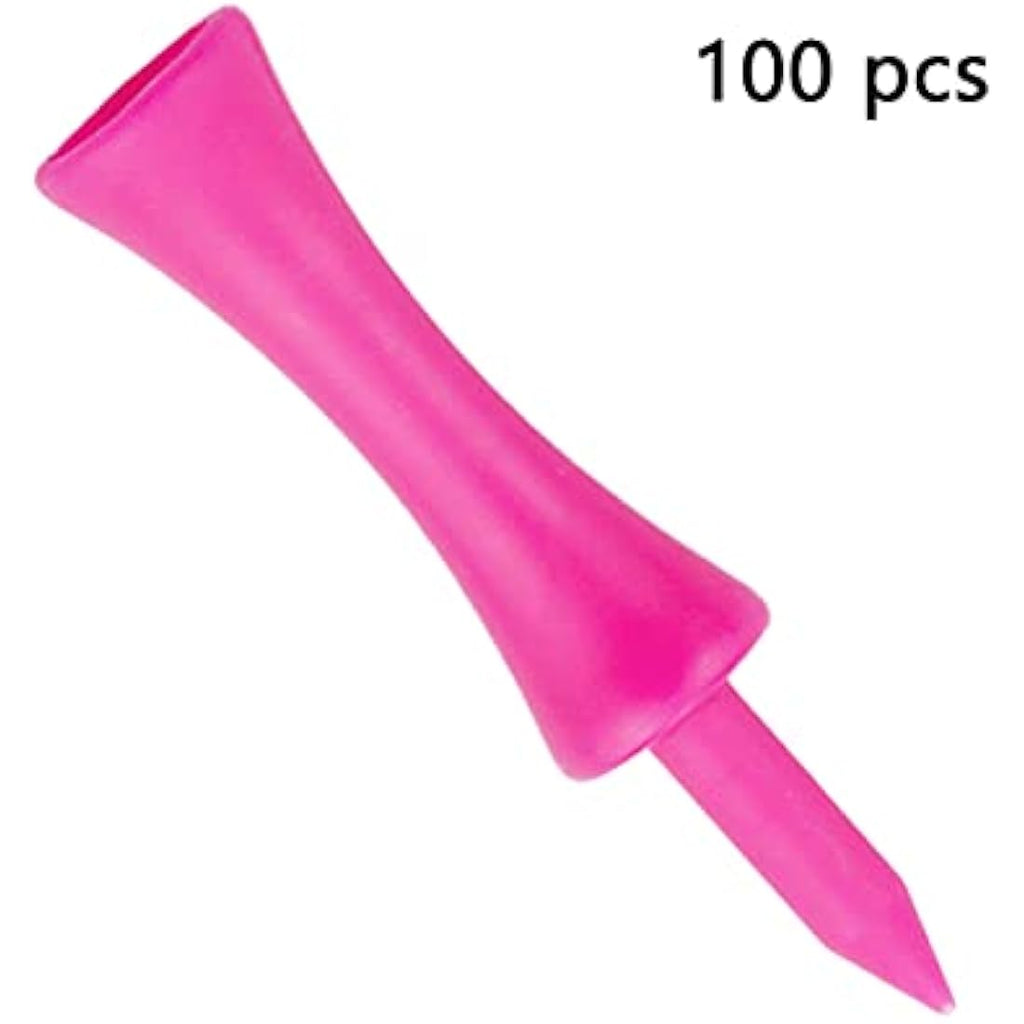 Zivisk Plastic Castle Golf Tees – 57mm Pink Durable Step Tees (100 Pack)