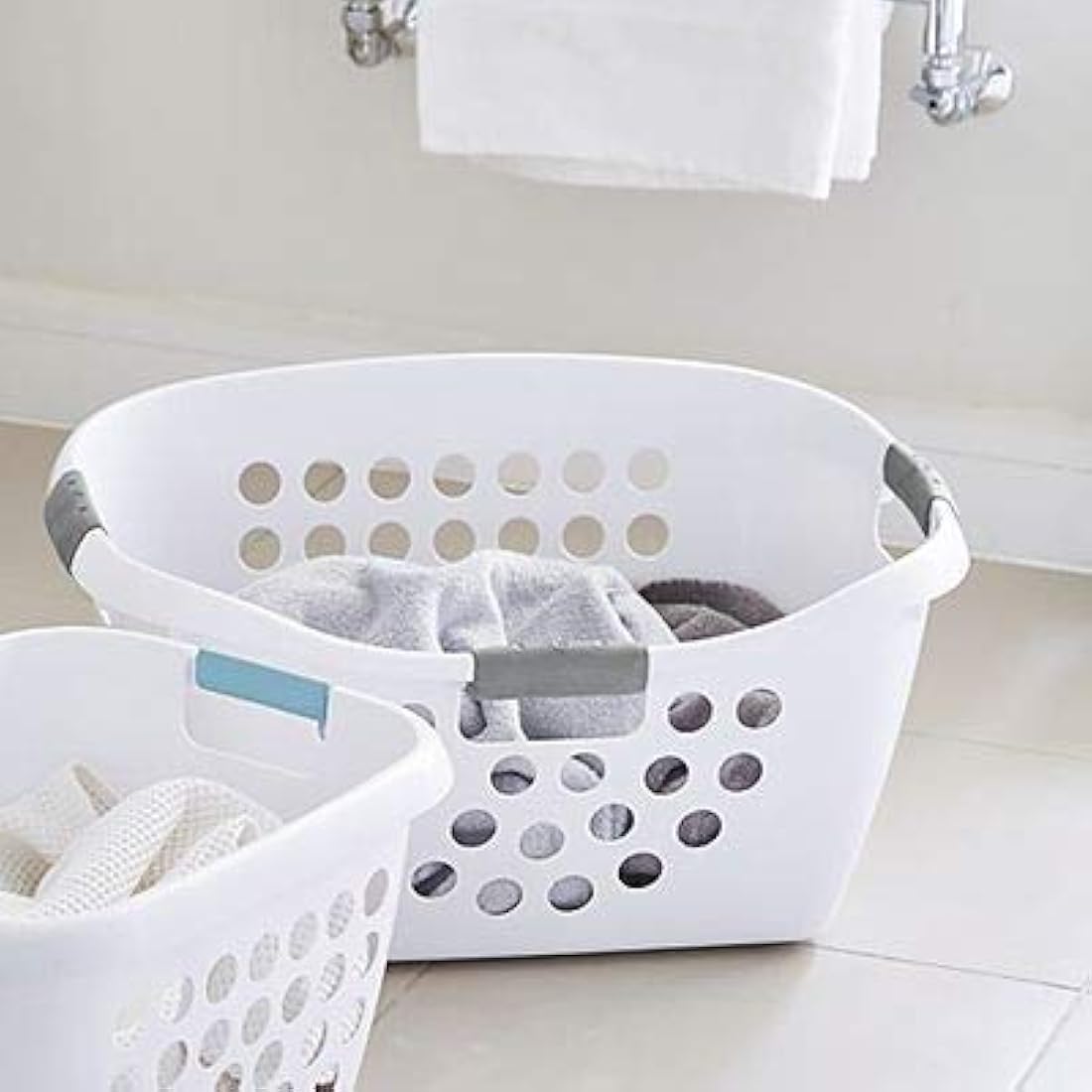 Jolof Store 50L Plastic Laundry Basket – Easy Load Hip Rest Design