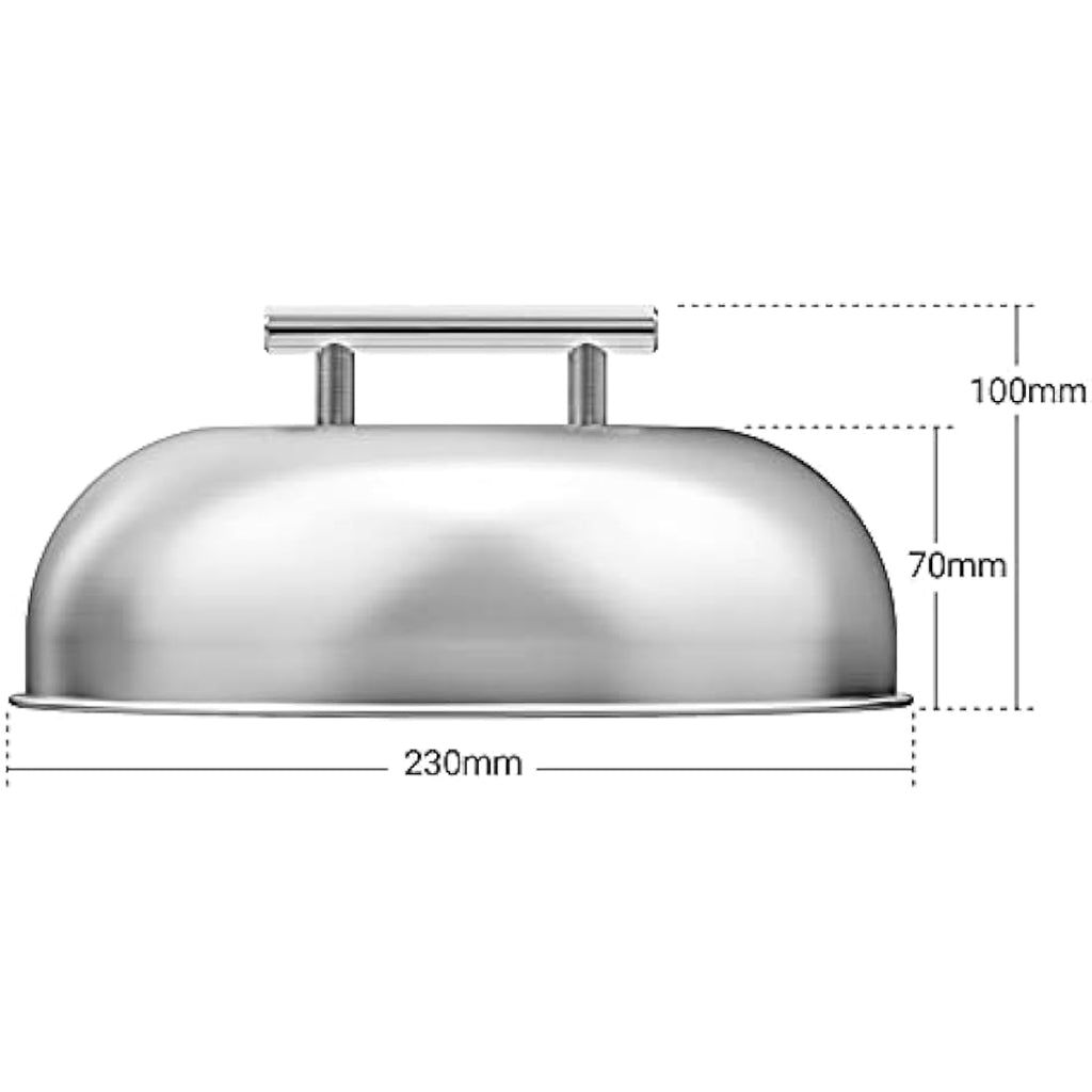 Stainless Steel Cheese Melting Dome | Round Griddle Basting Cover