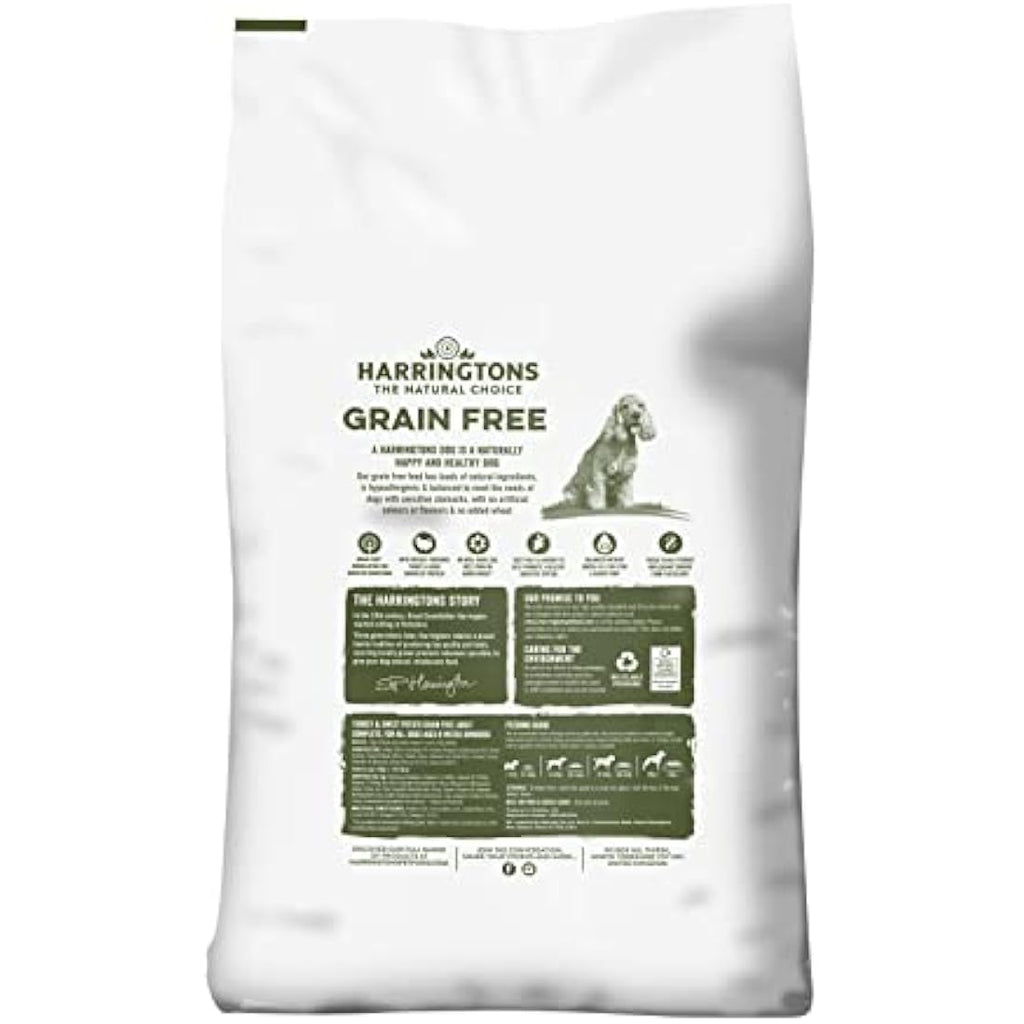 Harringtons Grain Free Turkey & Sweet Potato Dry Dog Food - 18kg