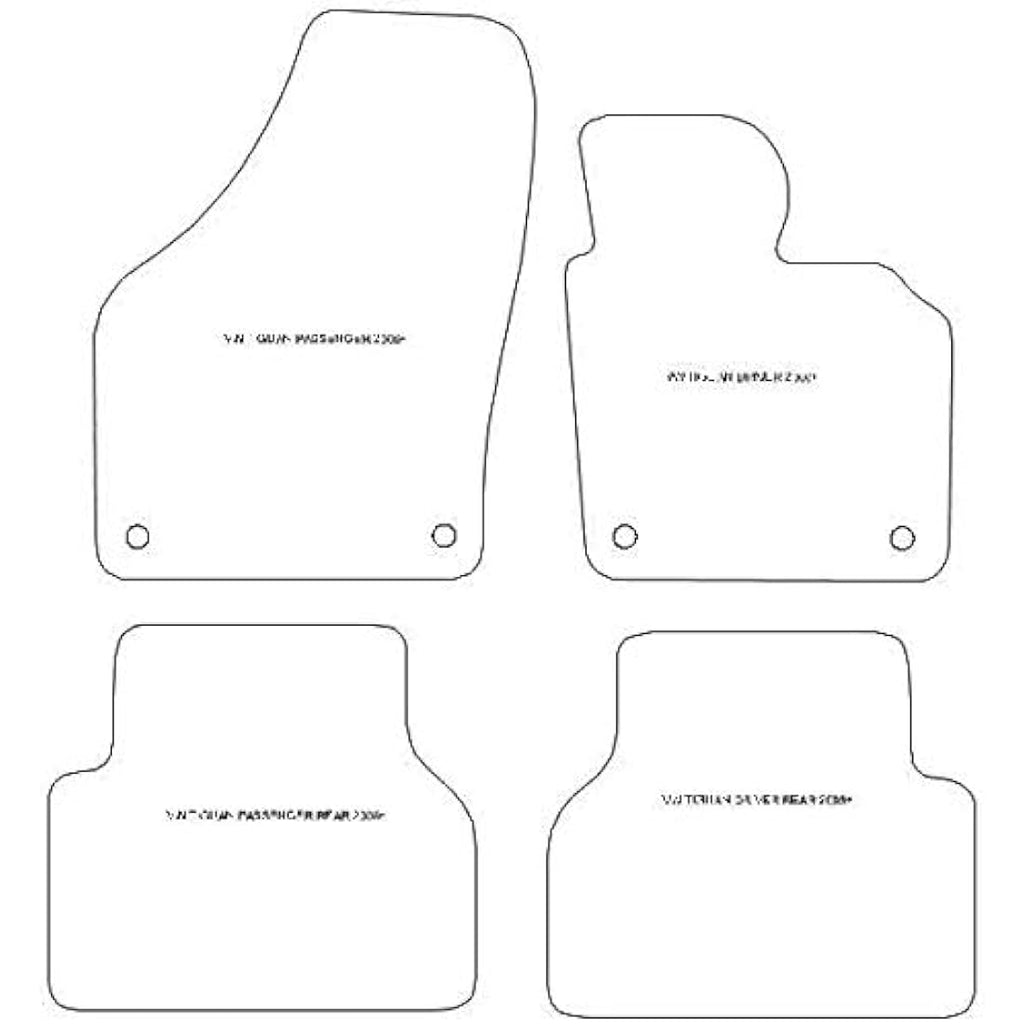 Volkswagen Tiguan 2008-2016 Tailored Car Mats – Black Carpet