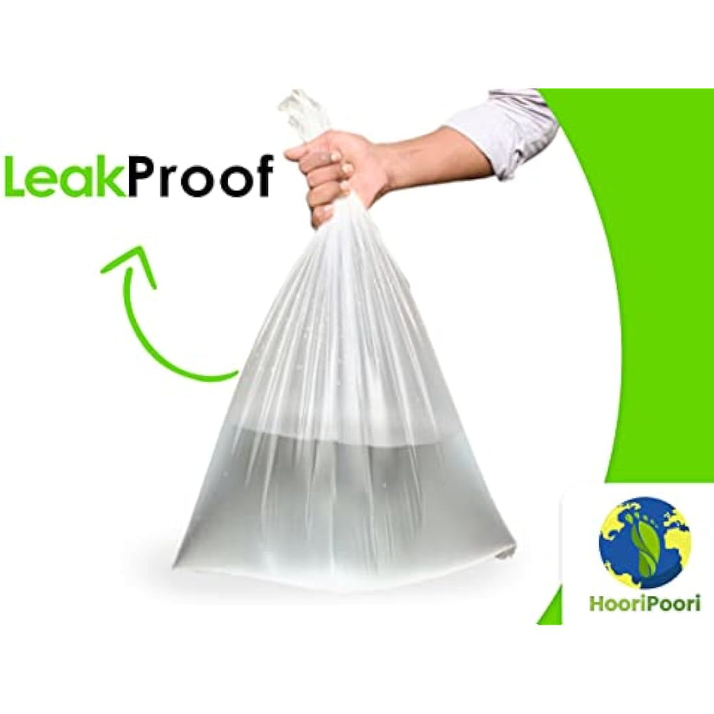 HooriPoori 100L Clear Recycling Bags | 40 Heavy Duty Eco Bin Liners
