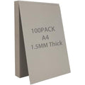SHUESS A4 Greyboard 1500 Micron | 100 Sheets Thick Cardboard for Crafts