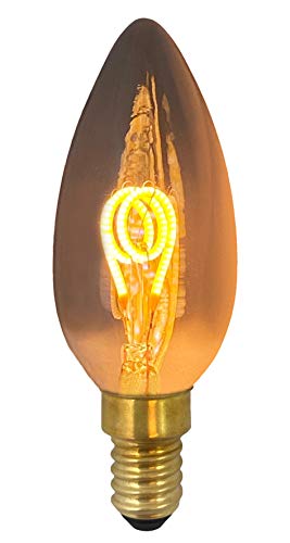 greenandco E14 C35 Vintage LED Filament Bulb - 1800K Warm White - 10-Pack