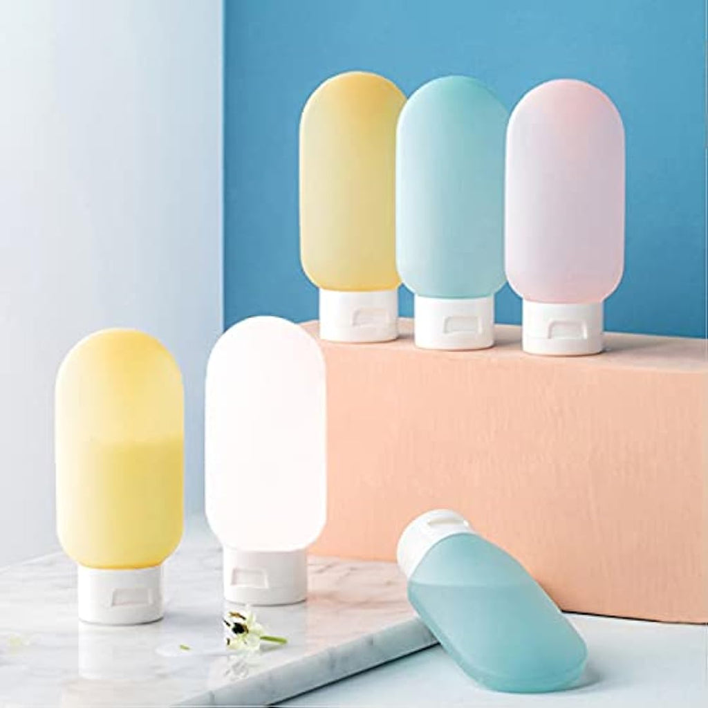 ZALUJMUS Leak Proof Silicone Travel Bottles - 4 Pcs Refillable Set (60ml)