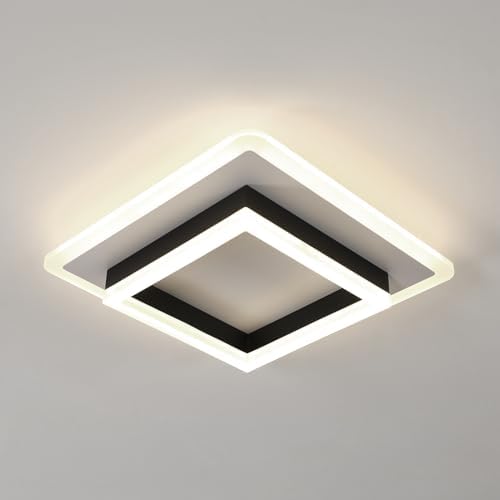 DELIPOP Modern Square LED Ceiling Light – 30W Acrylic Lamp, 4500K