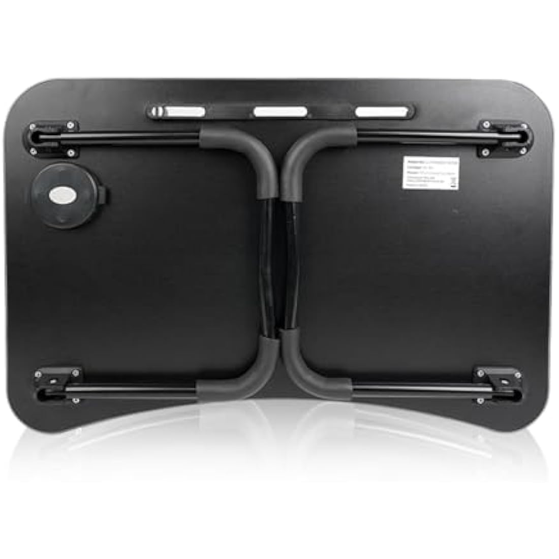 Folding Laptop Bed Table | Portable Steel Leg Tray - Black