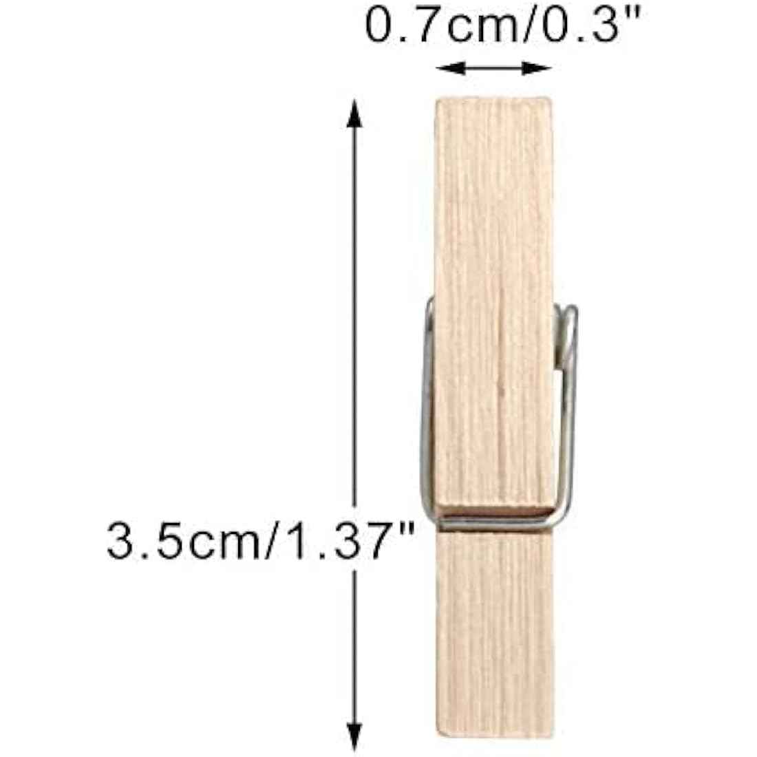 jijAcraft 100Pcs Mini Wooden Pegs – Brown Photo Clips for DIY Crafts