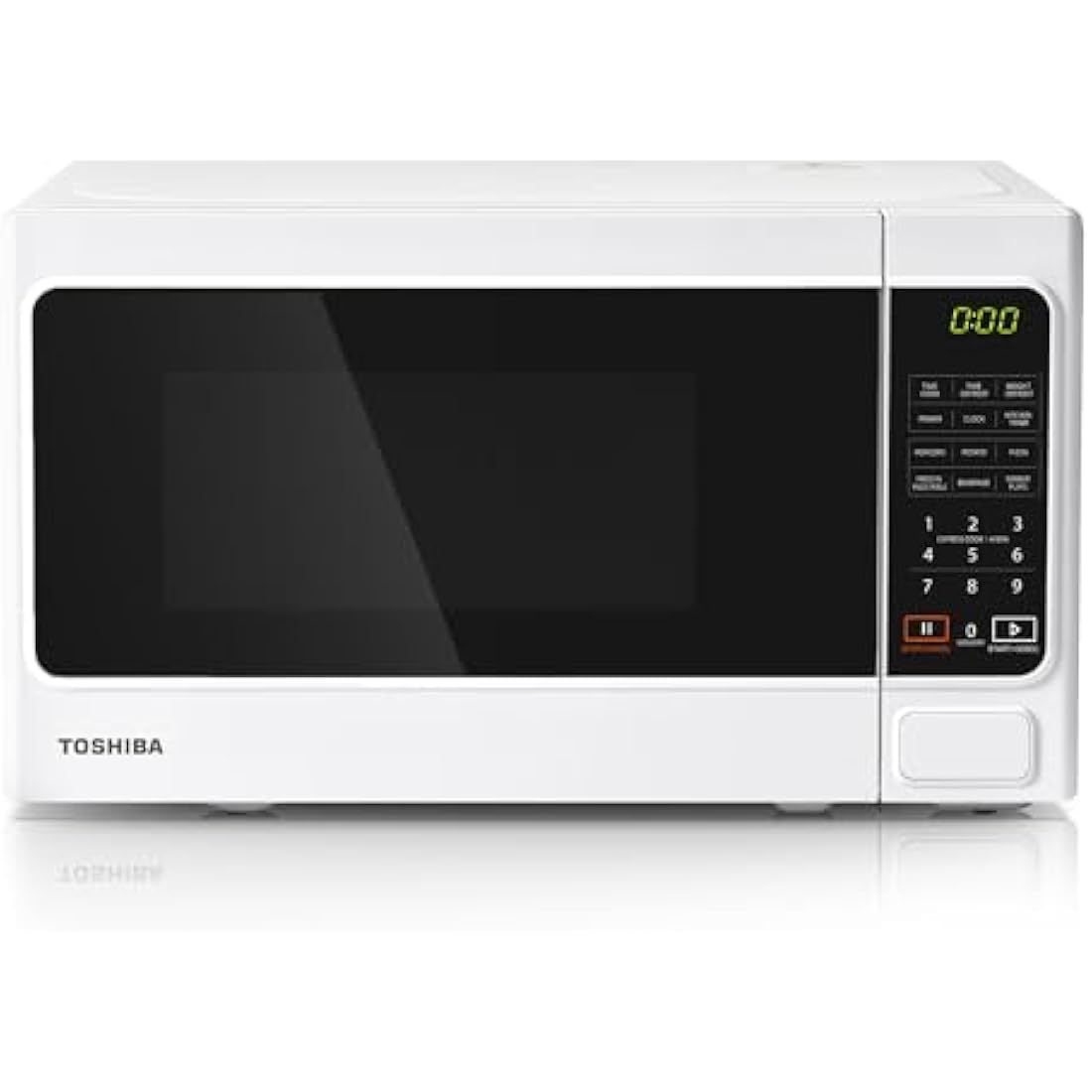 Toshiba 20L Digital Microwave – 800W Compact Solo Oven with 6 Presets, White
