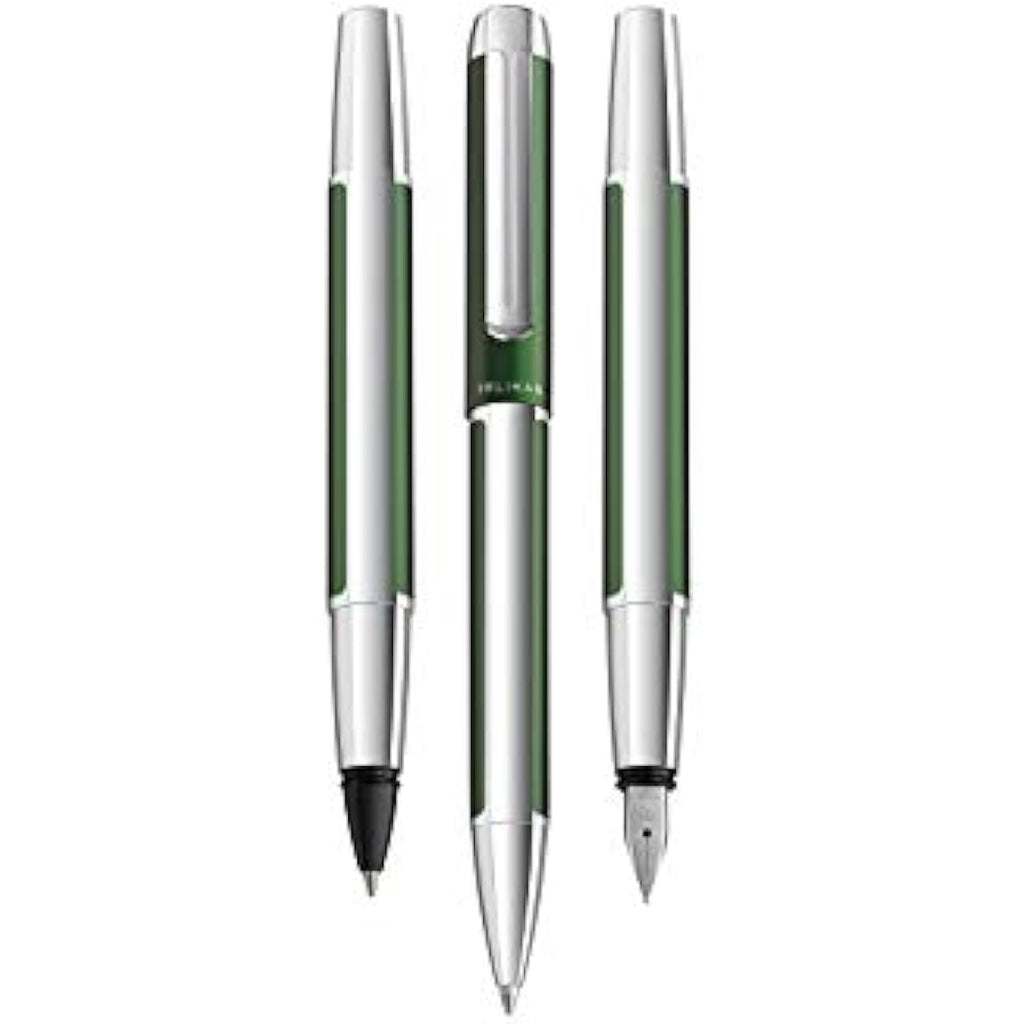 Pelikan Pura Fountain Pen – Forest Green Aluminium, Medium Nib