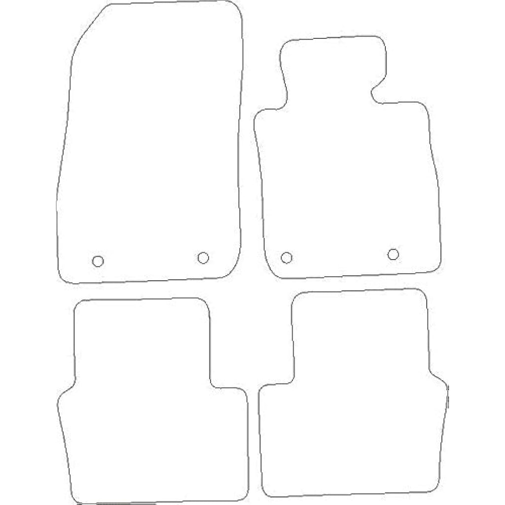 Mazda CX-3 2015+ Tailored Car Mats | Black Ribbed Carpet