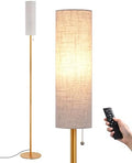 EDISHINE LED Floor Lamp – Dimmable Standing Lamp with Remote Control, Gold