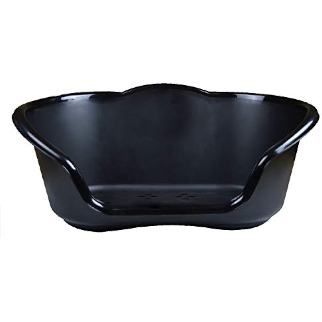 Small Plastic Pet Bed – Waterproof Dog & Cat Basket, Black