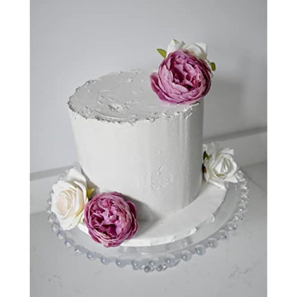 Silk Peony and Tea Rose Artificial Bouquet - Violet