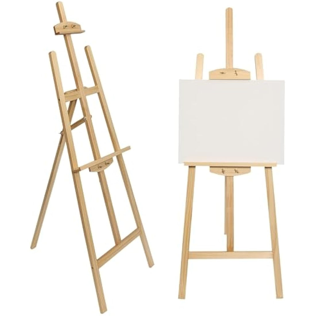 Jolof Store Pinewood Artist Easel – Adjustable Portable Display Stand