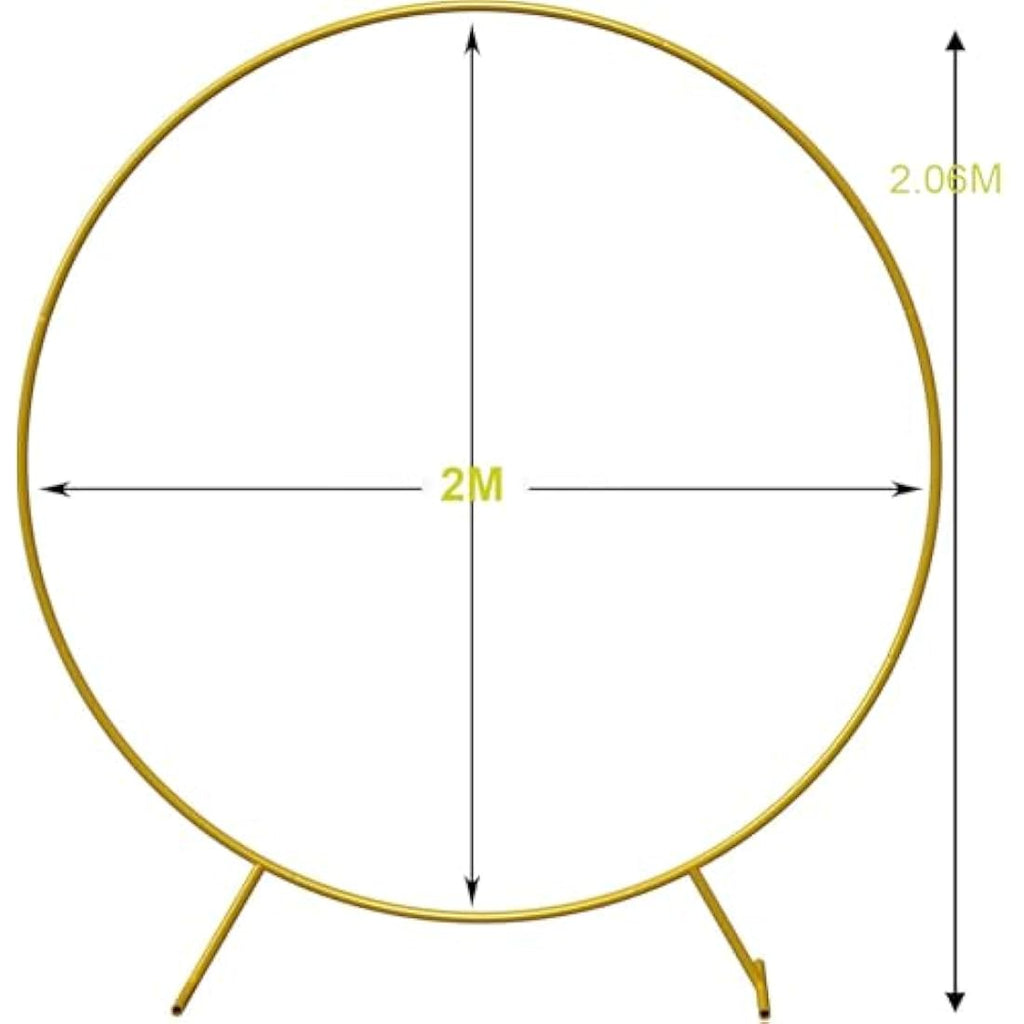 Jolof Store 2M Round Metal Balloon Arch Stand – Reusable Wedding Backdrop