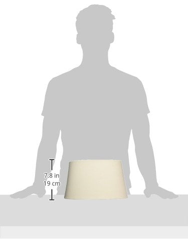 Royal Designs Shallow Oval Hardback Lamp Shade | Linen Eggshell | 10x12x7
