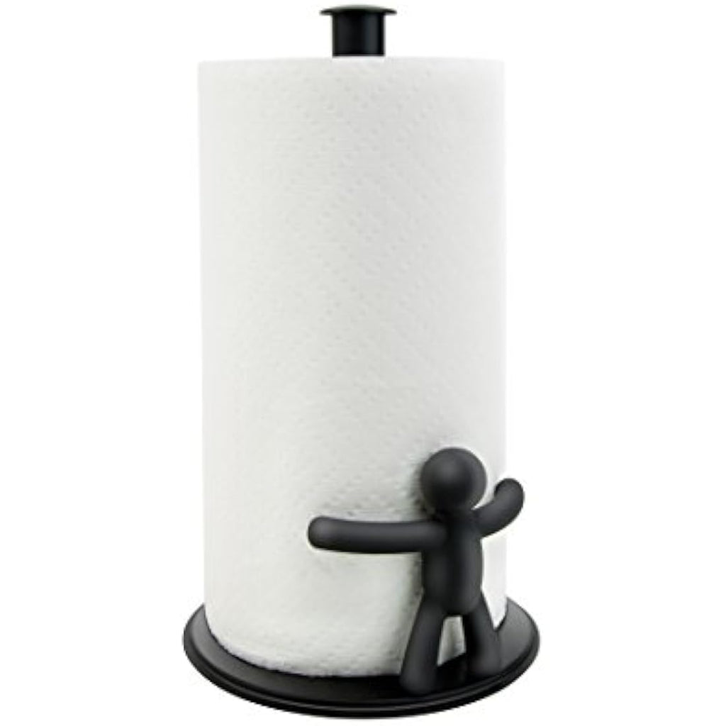 Umbra Buddy Paper Towel Holder – Modern Black Kitchen Countertop Stand