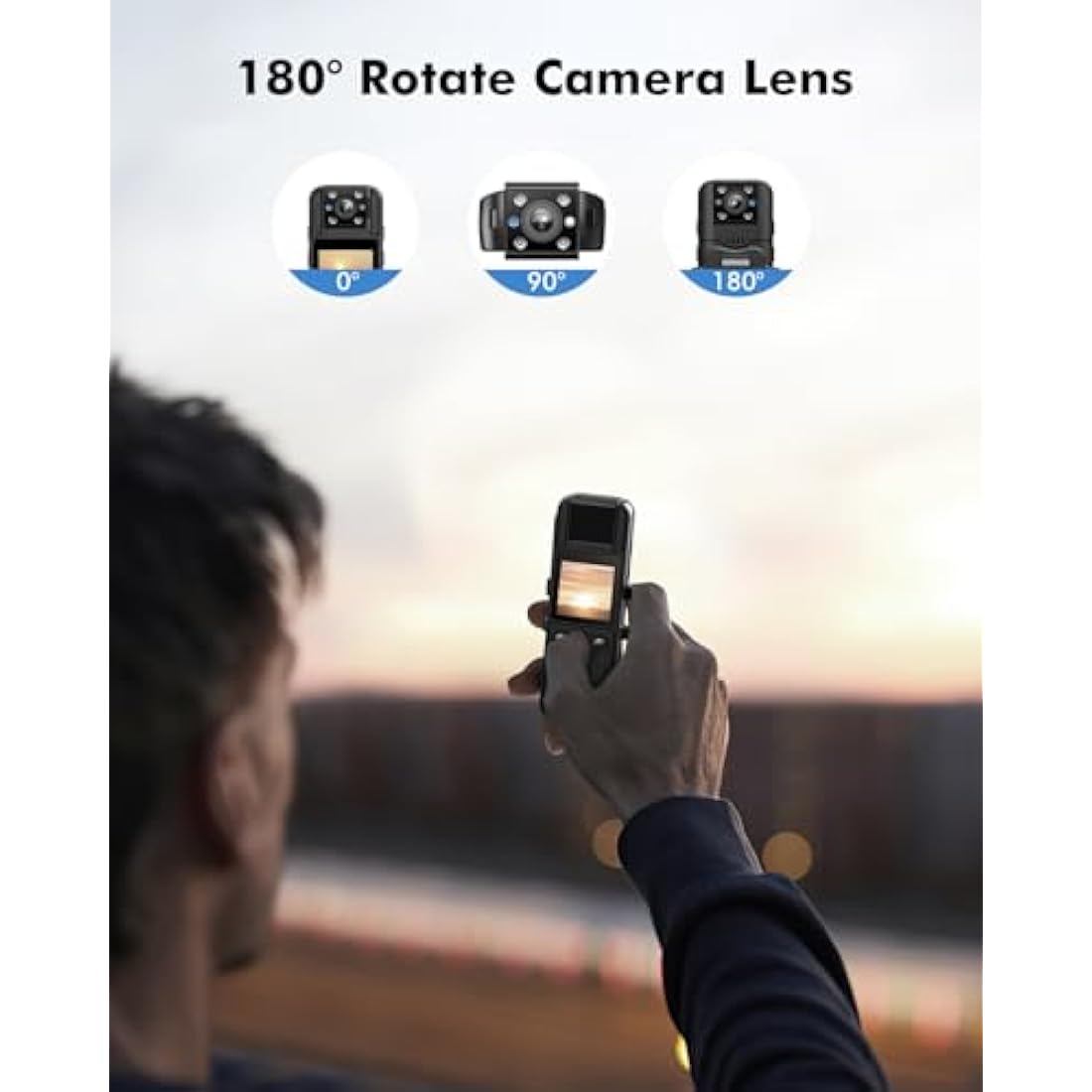 BOBLOV A26 Body Camera – 1080p Night Vision Wearable Cam with 64GB