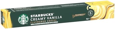 Starbucks Creamy Vanilla Coffee Pods for Nespresso - 60 Blonde Roast Capsules