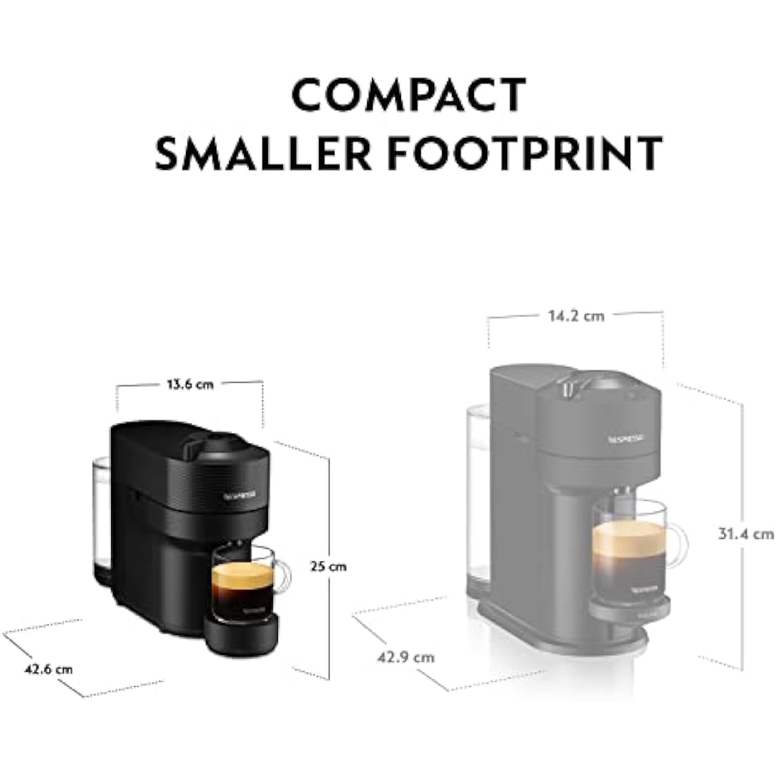 Nespresso Vertuo Pop Coffee Machine Bundle with Aeroccino Milk Frother