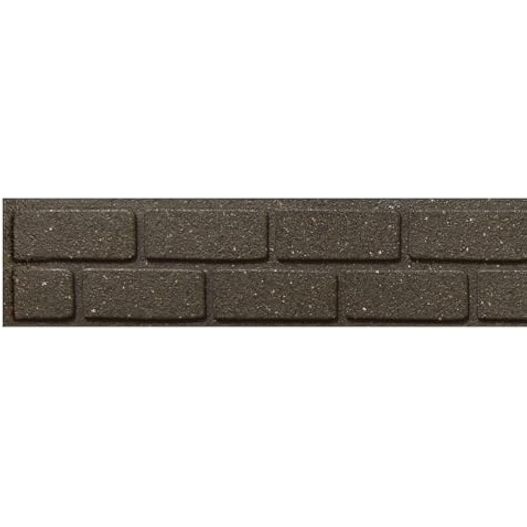 Nicoman Brick Effect Garden Edging - Recycled Rubber Border, Brown, 12pk