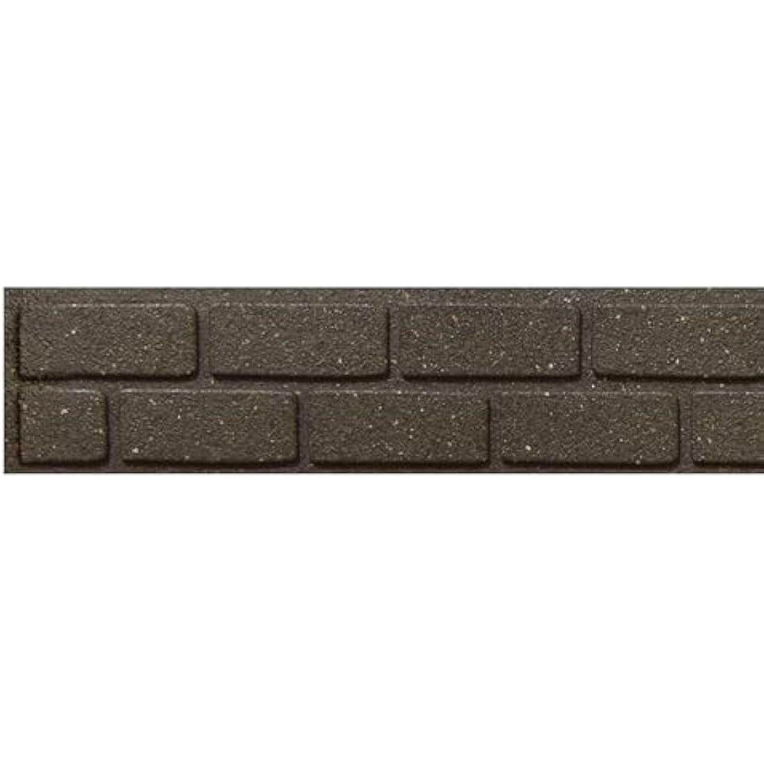 Nicoman Brick Effect Garden Edging - Recycled Rubber Border, Brown, 12pk