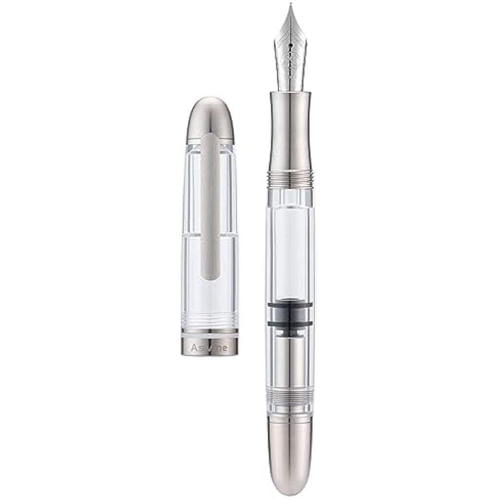 Asvine P36 Titanium Fountain Pen | Bock Medium Nib Piston Filler