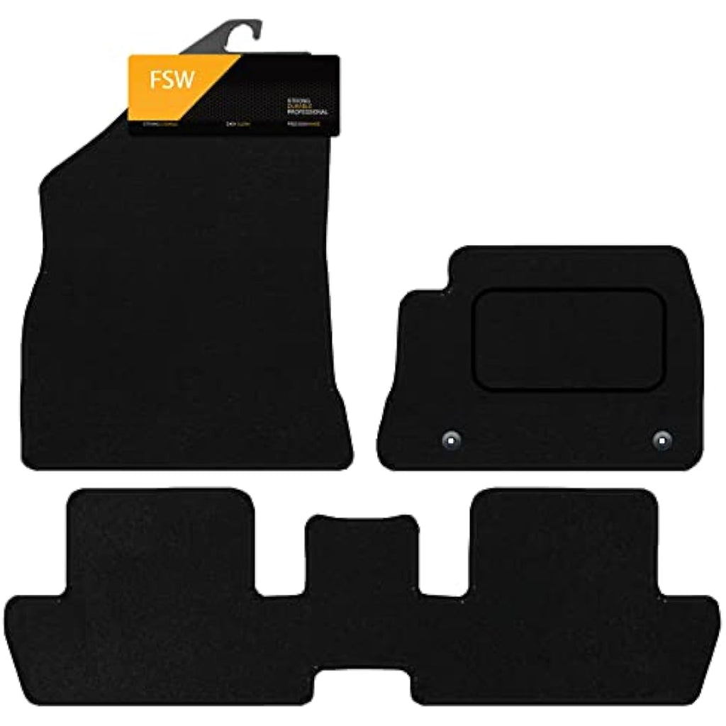 FSW Tailored Black Carpet Car Floor Mats for Peugeot 3008 2009-2016