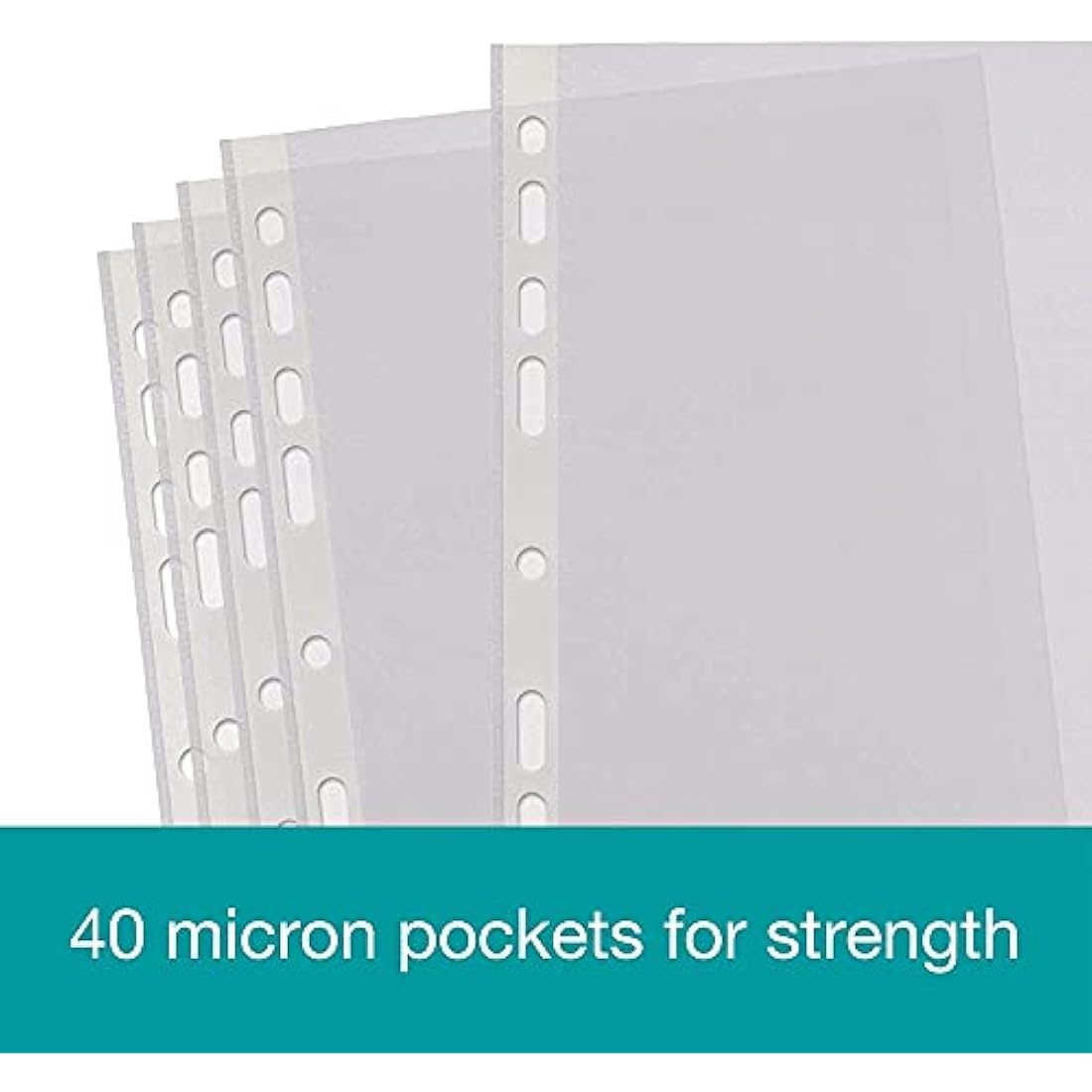 Summit A4 Punched Pockets – 500 Pack Clear Embossed Poly Pockets
