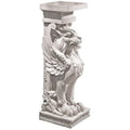 Design Toscano Winged Lion Roman Pedestal Plant Stand - Antique Stone