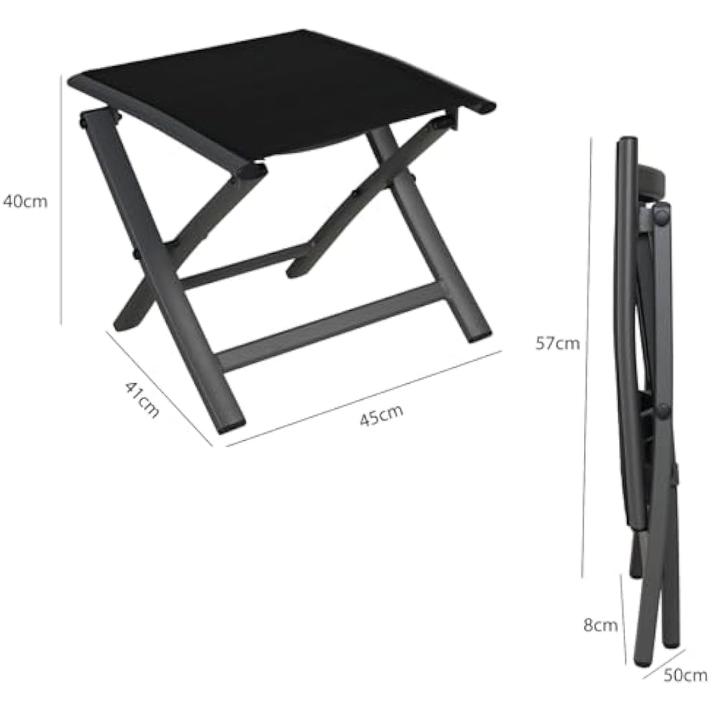 Folding Garden Footstool | Portable Aluminum Mesh Ottoman