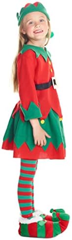 Jolof Store Children's Elf Costume – Festive Holiday Outfit, Sizes S-L