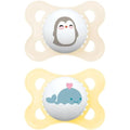 MAM Original Silicone Soothers | 0-6 Months | 2 Pack | Cream Dummy