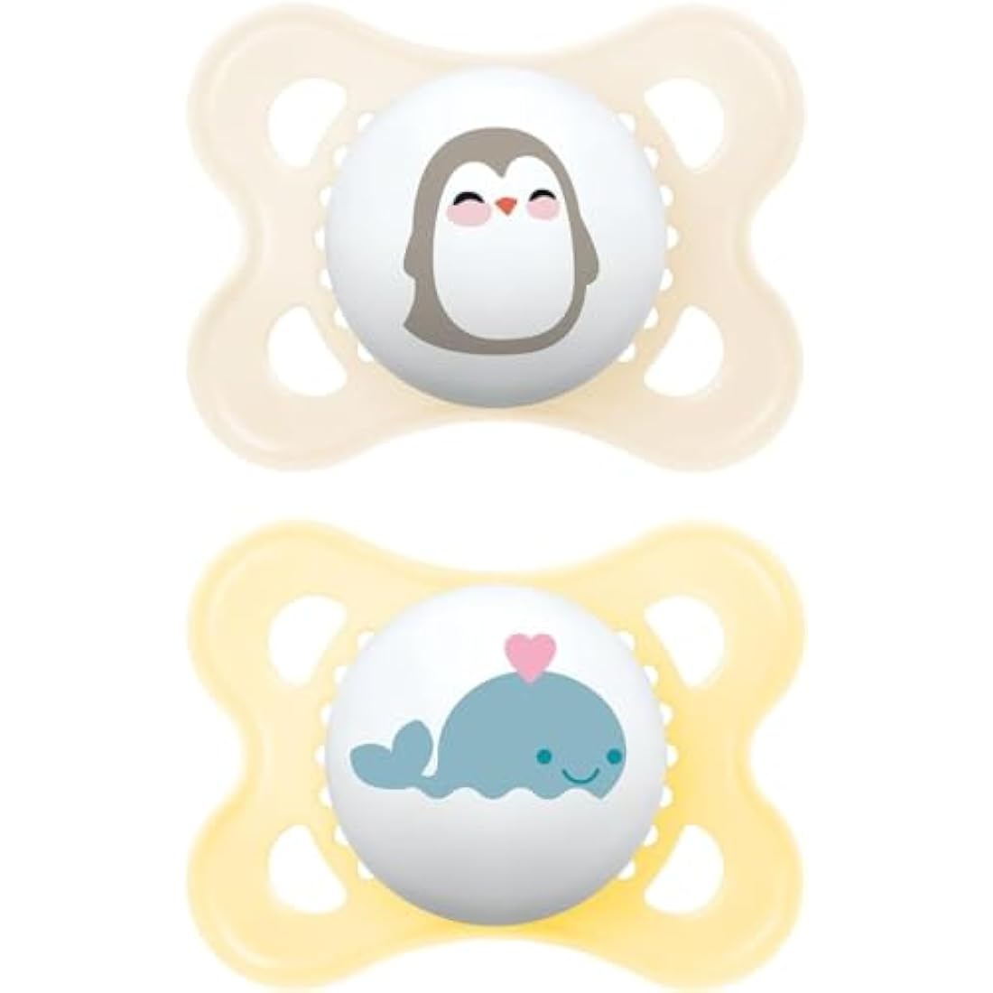 MAM Original Silicone Soothers | 0-6 Months | 2 Pack | Cream Dummy