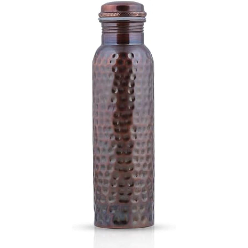 Craft Trade Pure Copper Water Bottle Set of 2 - 1L Leak Proof Black