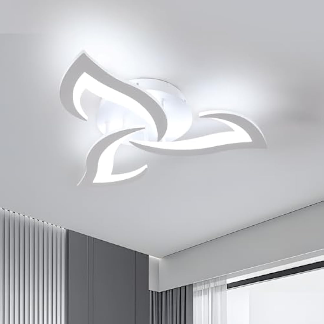 Dorlink LED Ceiling Light – 36W Modern Flower Acrylic Fixture, 6500K