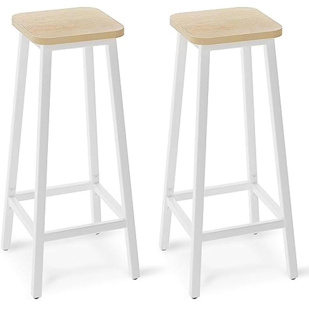 YMYNY Industrial Bar Stools Set of 2 - 70CM Tall Kitchen Breakfast Stools