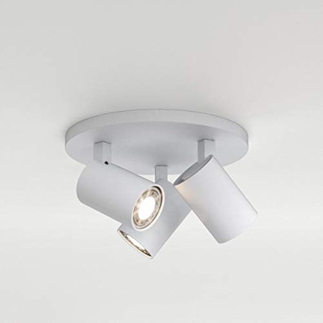 Astro Ascoli Triple Round Ceiling Spotlight | Textured White Zinc