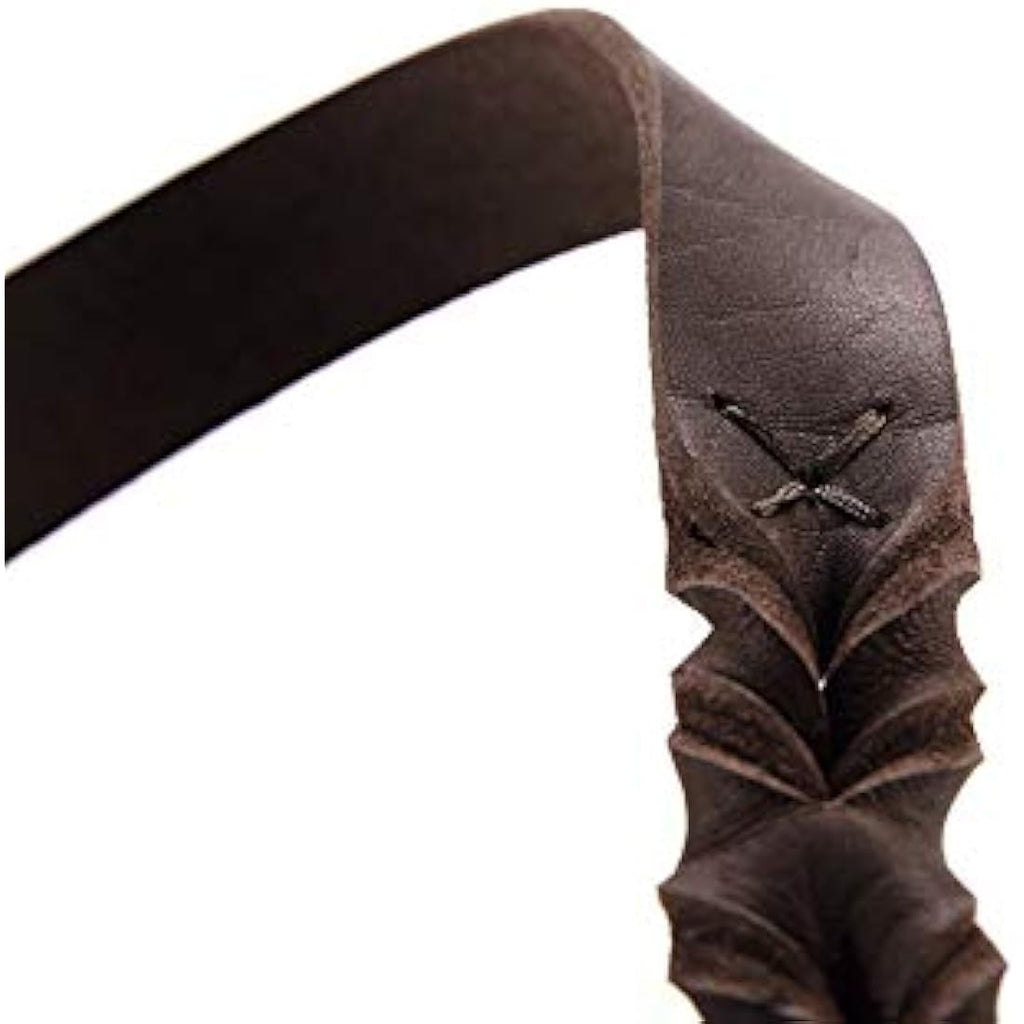 HUNTER Sansibar Braided Leather Dog Lead – 3-Way Adjustable Dark Brown