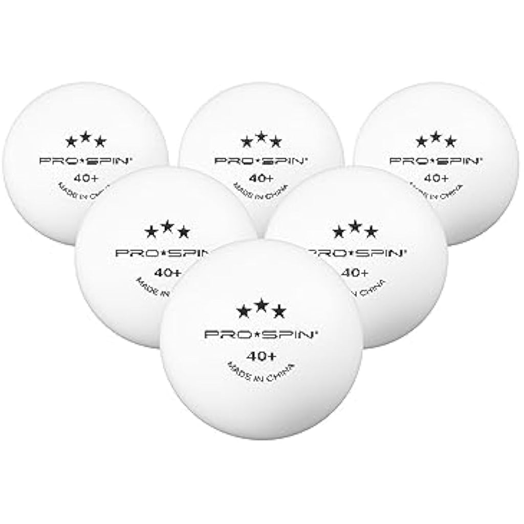 PRO SPIN 3-Star Table Tennis Balls – White 40+ ABS Training Balls