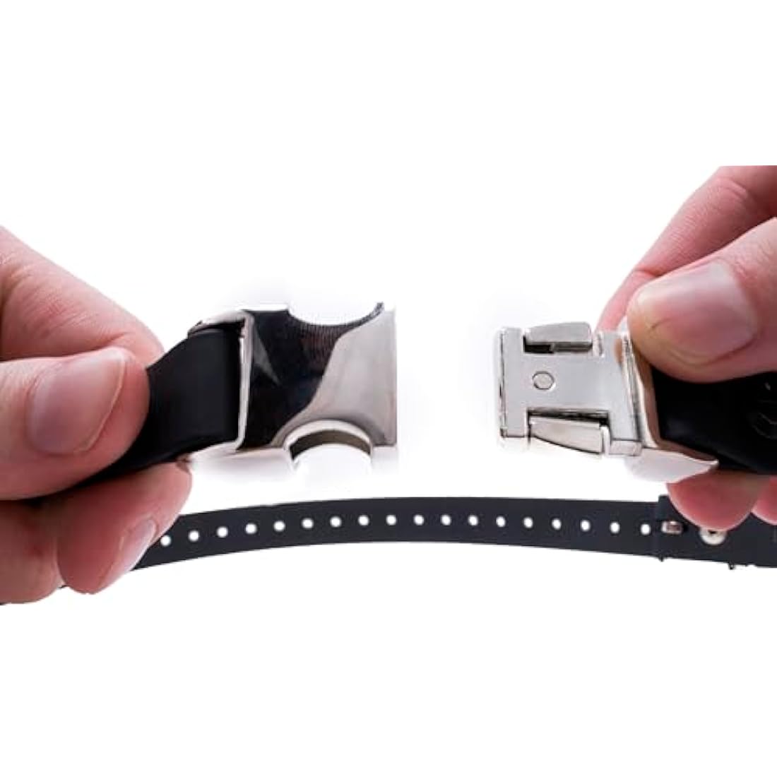 Educator Biothane Bungee Dog Collar | Waterproof & Odorproof | 1-Inch Black