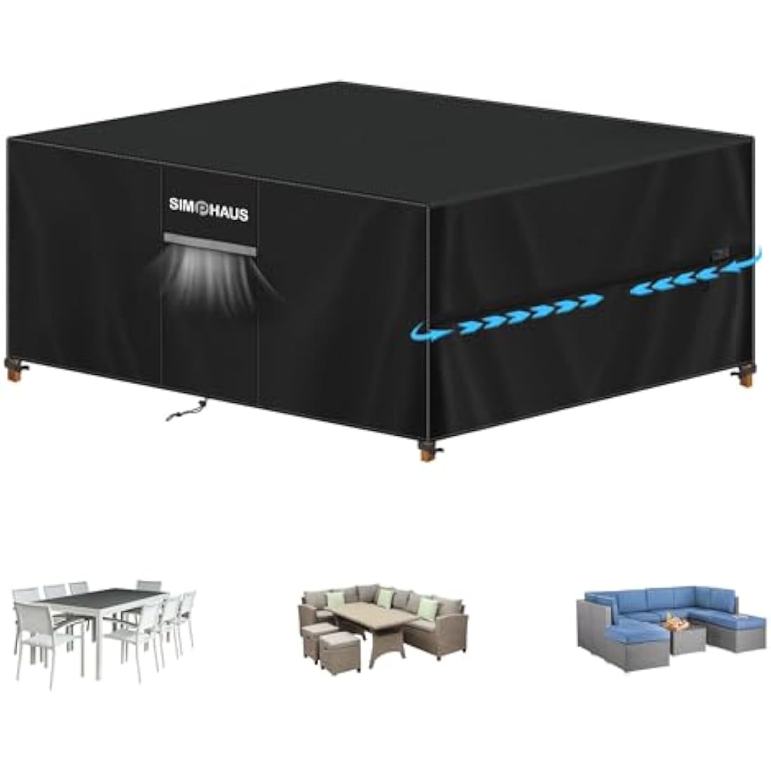 Outdoor Furniture Cover – 420D Waterproof Oxford Fabric, 280cm