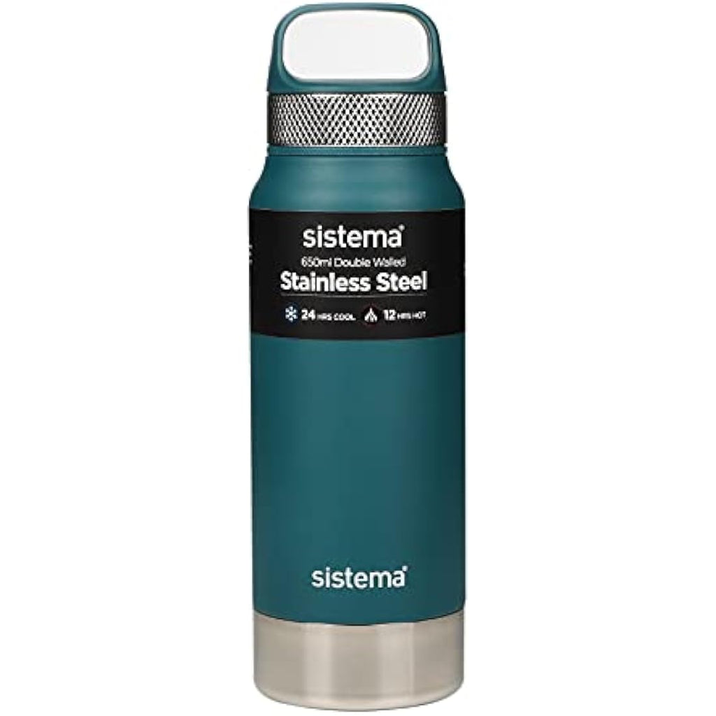 Sistema Stainless Steel Water Bottle | 650ml Vacuum Insulated Metal