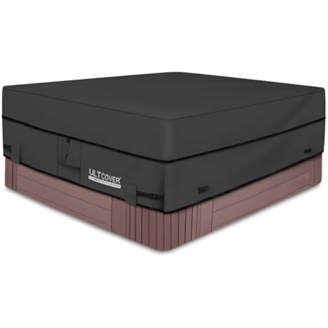 ULTCOVER Waterproof 600D Polyester Square Hot Tub Cover, 95x95, Black