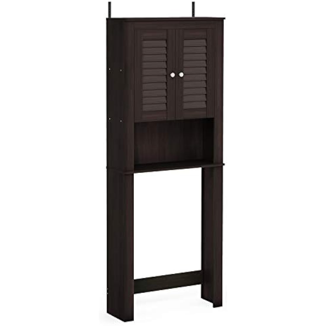 Furinno Wall Mounted Storage Cabinet | Espresso MDF Wood Shelving