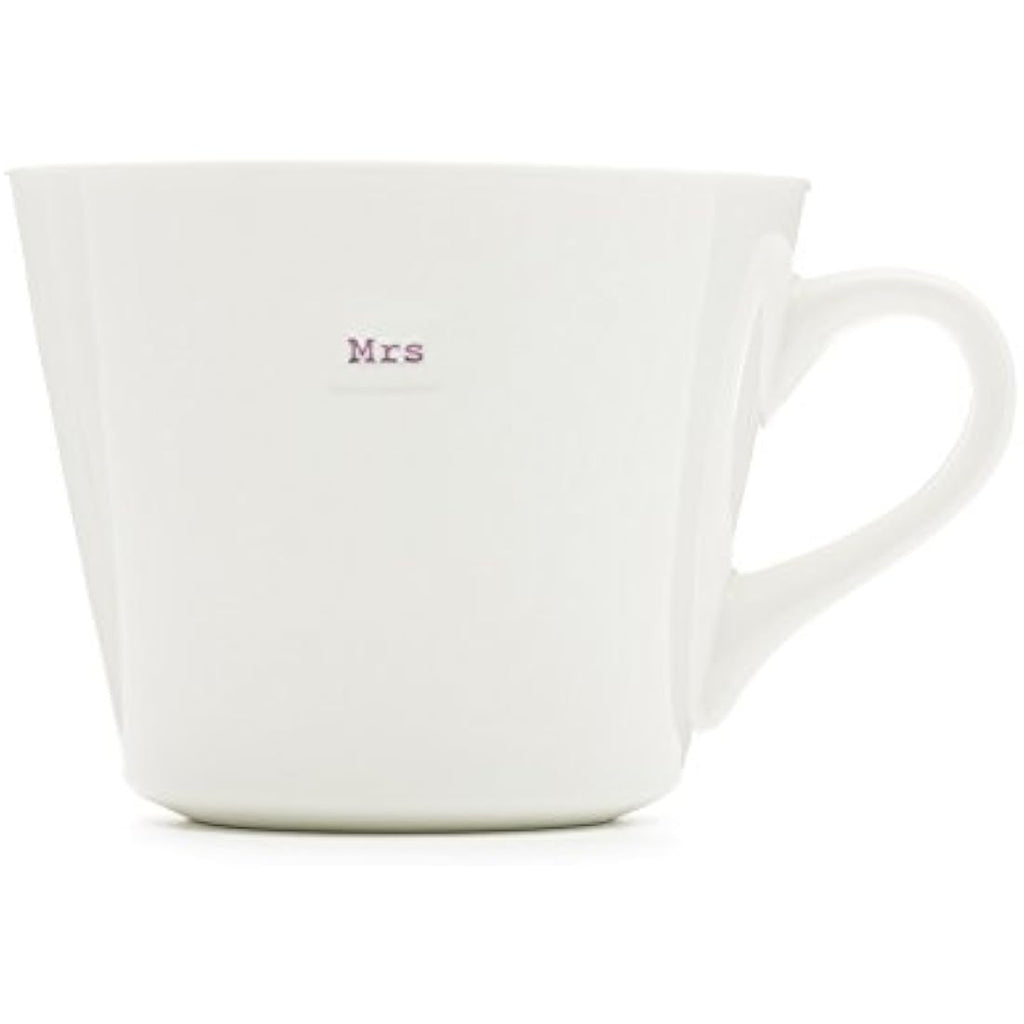 Keith Brymer Jones Porcelain Mr & Mrs Mug Pair - White Ceramic 350ml